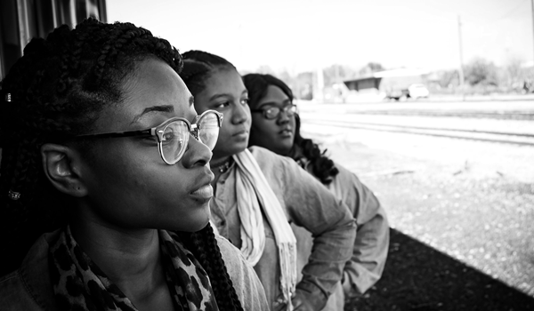 a group of women outside